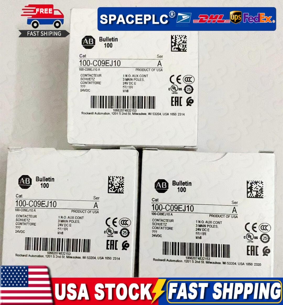 1PCS Brand New Allen Bradley 100-C09EJ10 IEC 9A Contactor 24VDC Fast Shippin