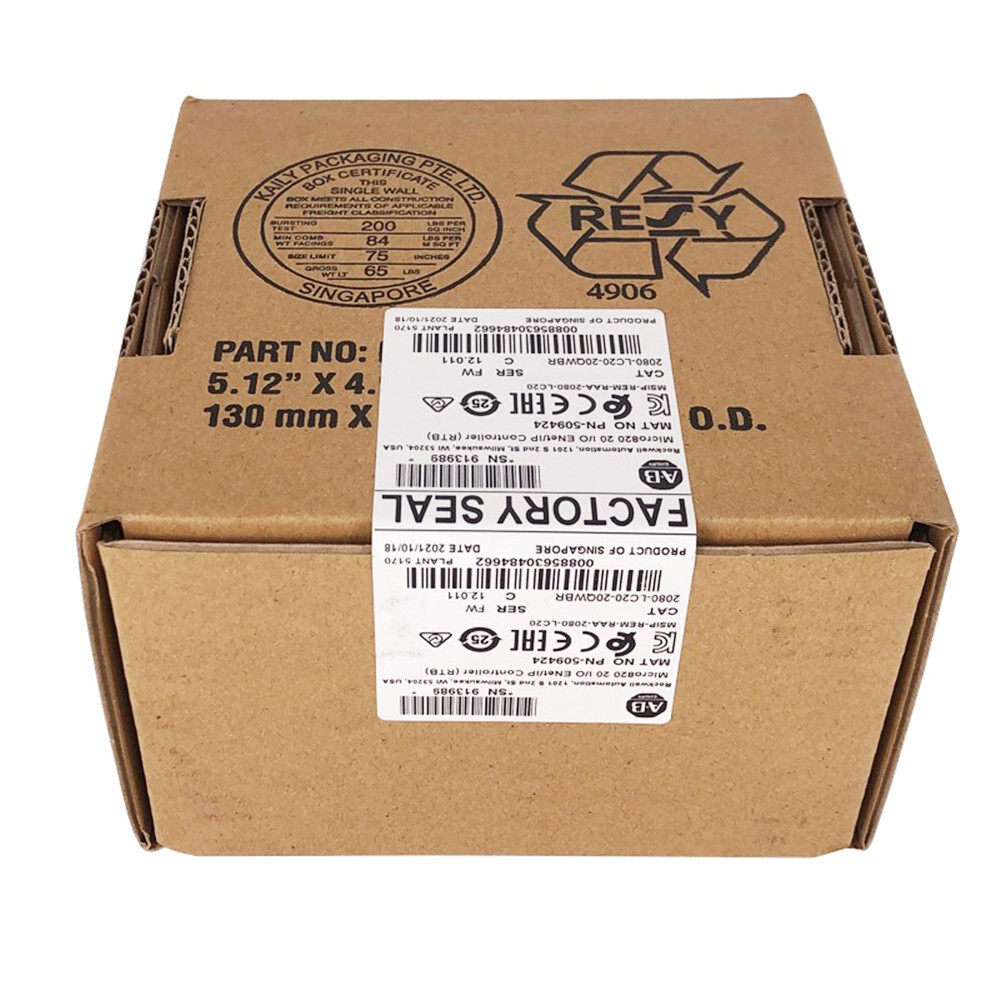 NEW Sealed Allen-Bradley 2080-LC20-20QWBR Micro820 plug-in module