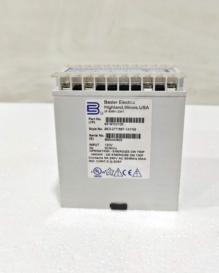 *NEW* BASLER ELECTRONIC BE3-27T/59T-1A1N3 VOLTAGE RELAY 120V 9319700100