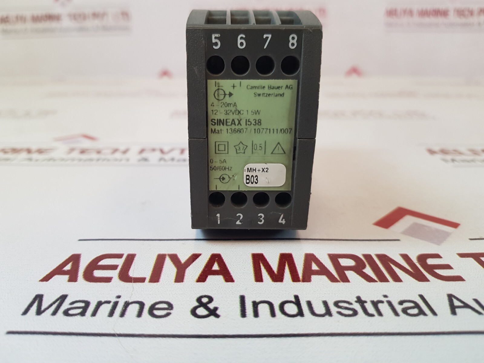 Camille Bauer SINEAX I538 Transducer 4-20MA 12-32VDC 1.5W 0-5A 50/60HZ
