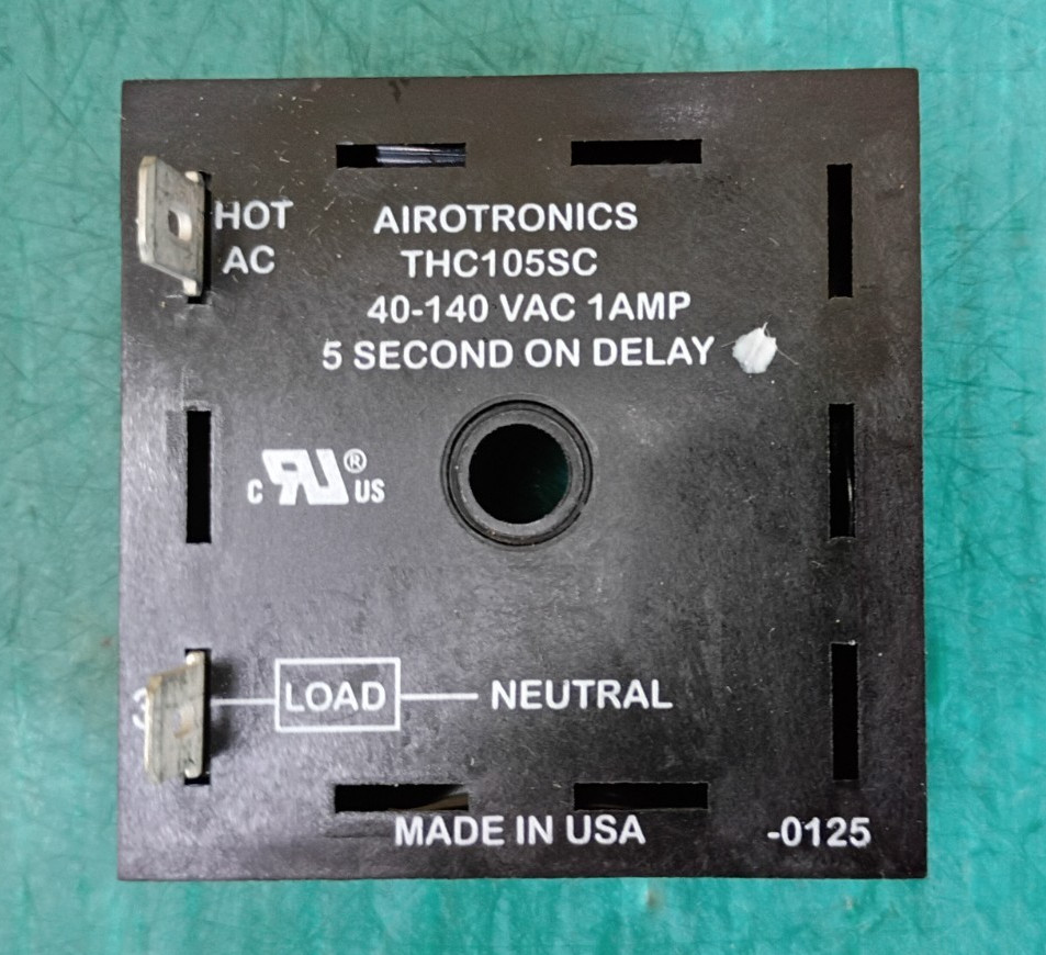 HOBART 00-913102-99420 AIROTRONICS THC105SC 5 Second On Time Delay/Timer Relay