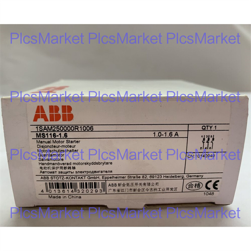 1ps New ABB MS116-1.6 1.0-1.6A Circuit Breaker Manual Fast Shipping