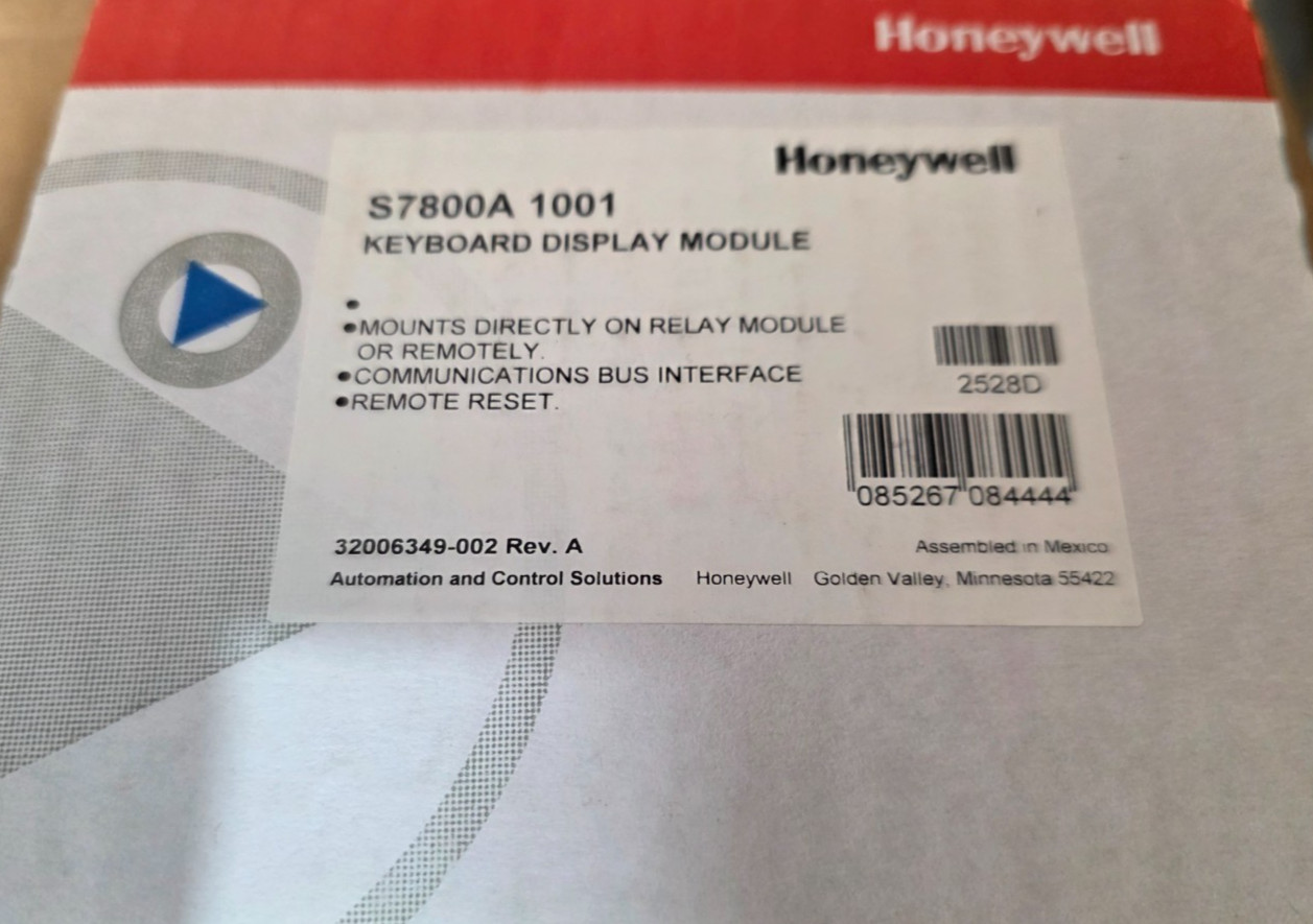 Honeywell S7800A1001 Burner Control Display Module New S7800A 1001