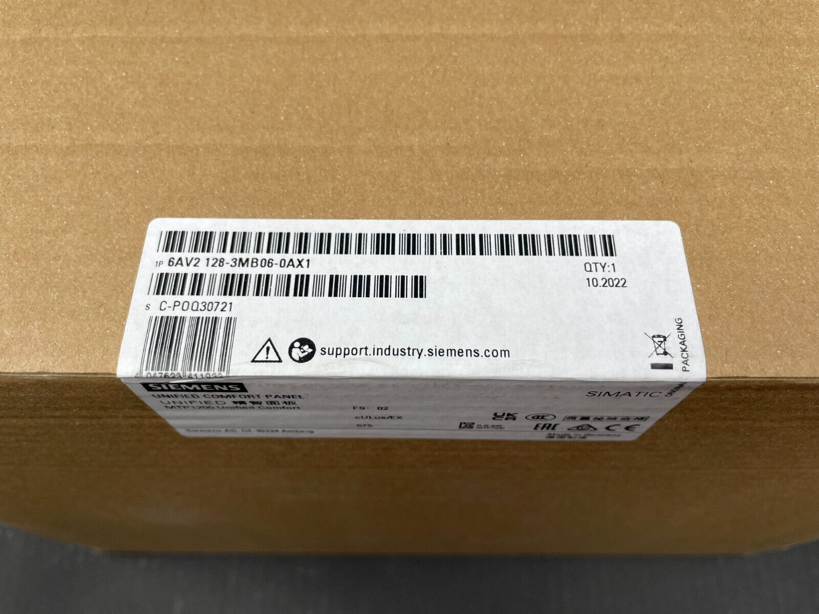 6AV2 128-3MB06-0AX1 NEW SIEMENS 6AV2128-3MB06-0AX1 HMI TOUCH PANEL DISPLAY
