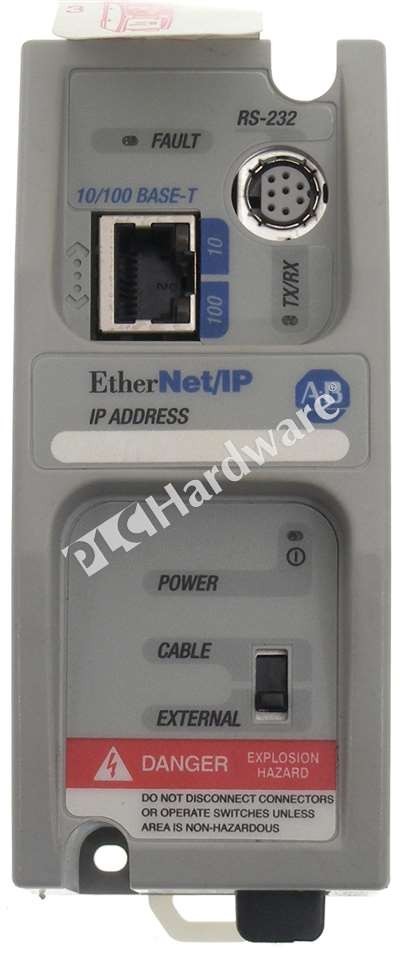 Open Pre-owned Allen Bradley 1761-NET-ENI /C RS-232C EtherNet Interface Module