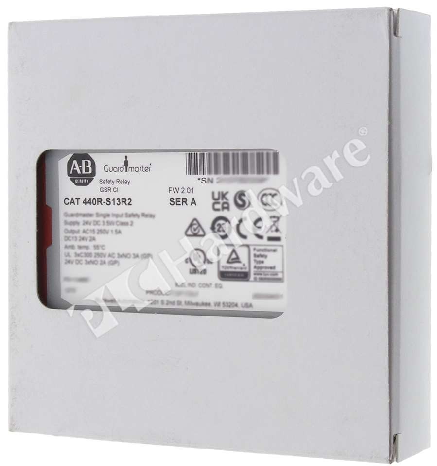 Open Pre-owned Allen Bradley 440R-S13R2 /A Guardmaster Monitoring Safety Relay