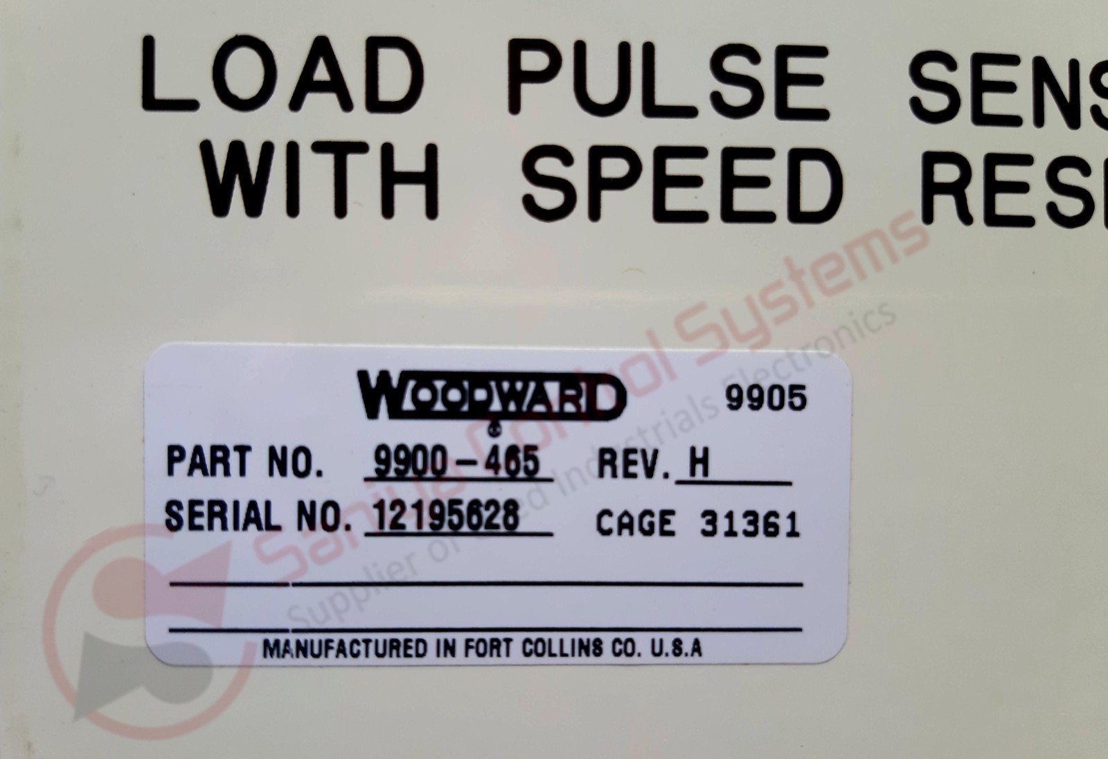 Woodward 9900-465 Load Pulse Sensor With Speed Reset Rev.H