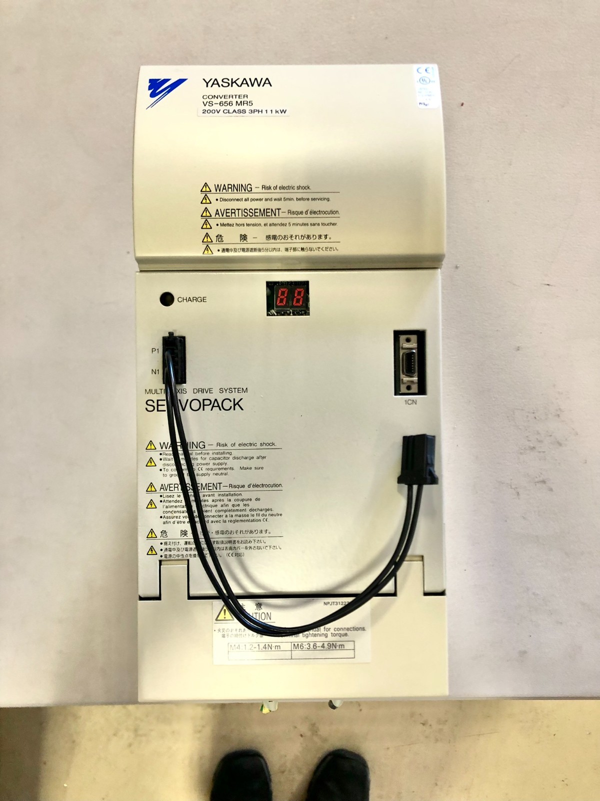 YASKAWA VS-656 MR5 Converter, CIMR-MR5A2011, Drive, 200V Class, AC/DC