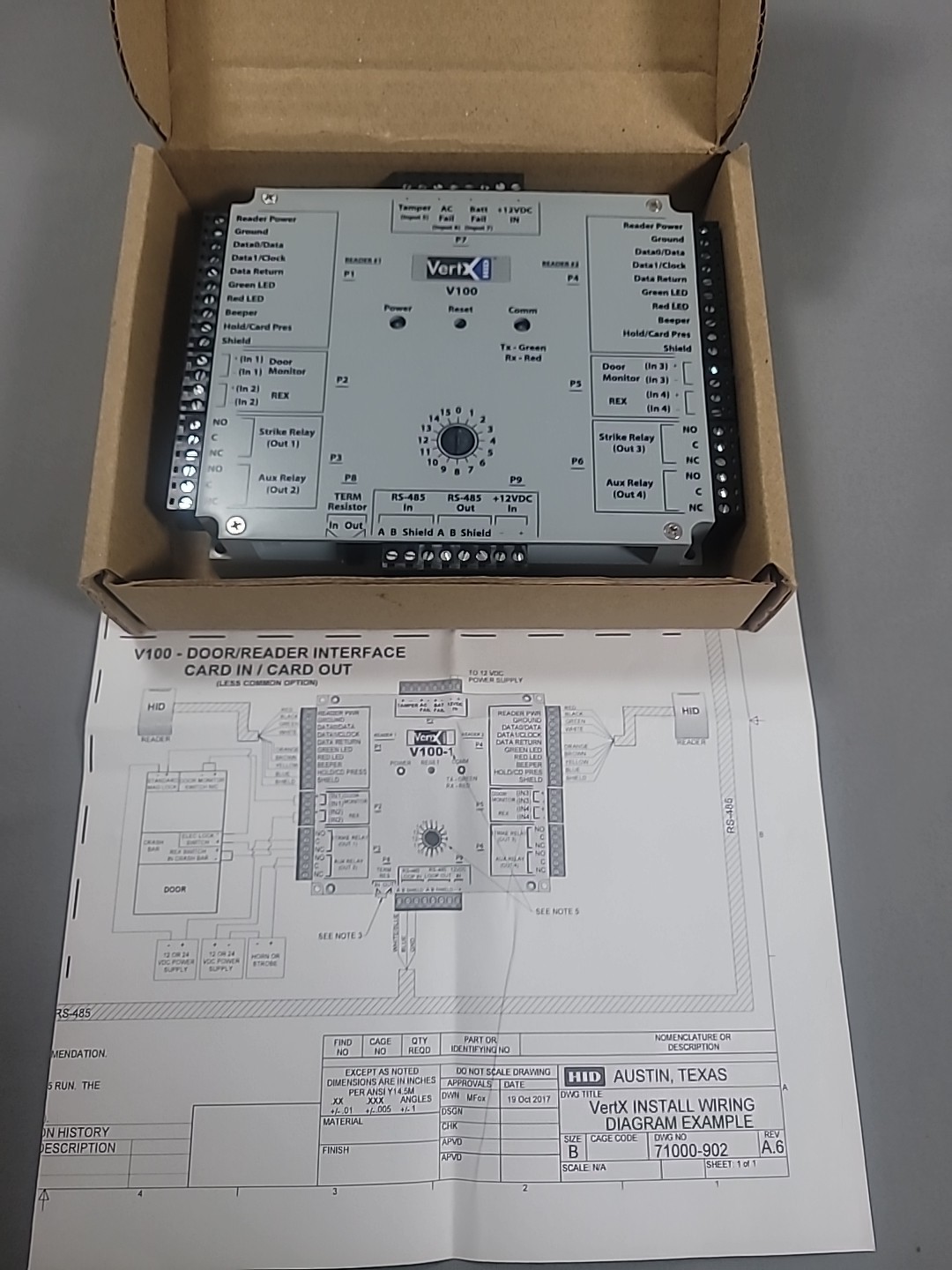 HID VertX V100 Door/Reader Interface Card 70100AEP0N – Access Control Panel