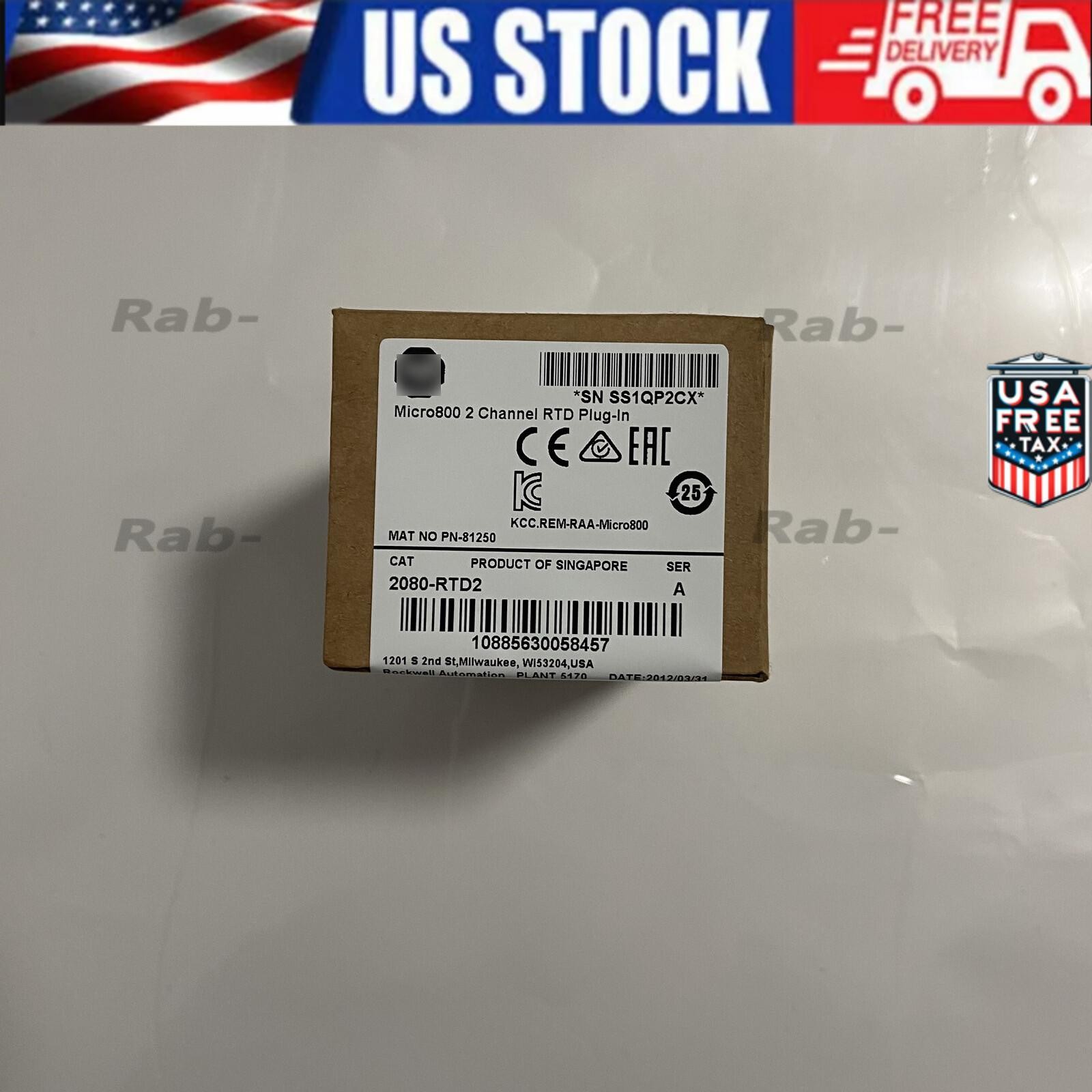 New 2080-RTD2 2-channel Resistance Thermometer Micro800 Plug-in Module#RX