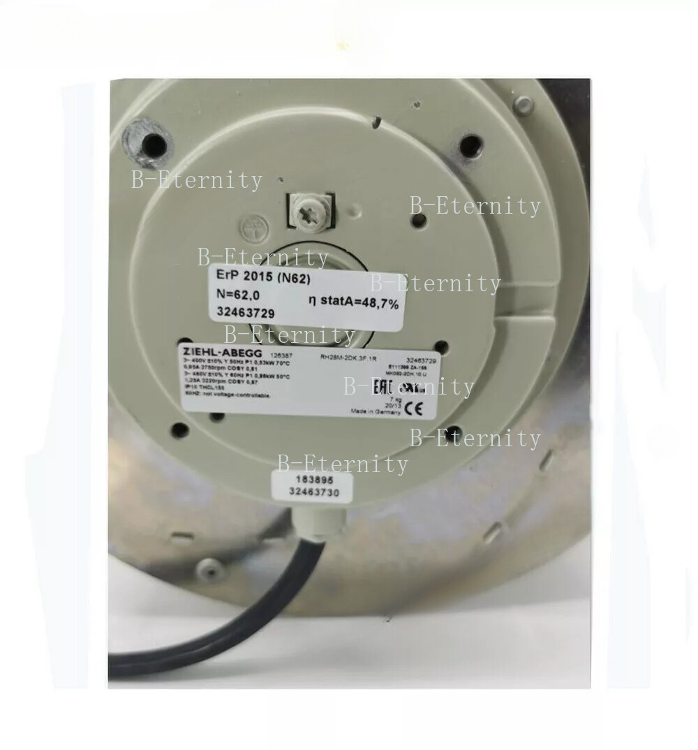 ZIEHL-ABEGG RH28M-2DK.3F.1R 126387 400V 3~ 530/860W Siemes 6ES70 Inverter Fan