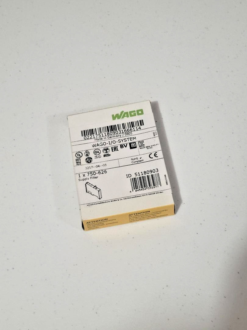 Wago – I/O-System 750-626 Supply Filter New Sealed Wago