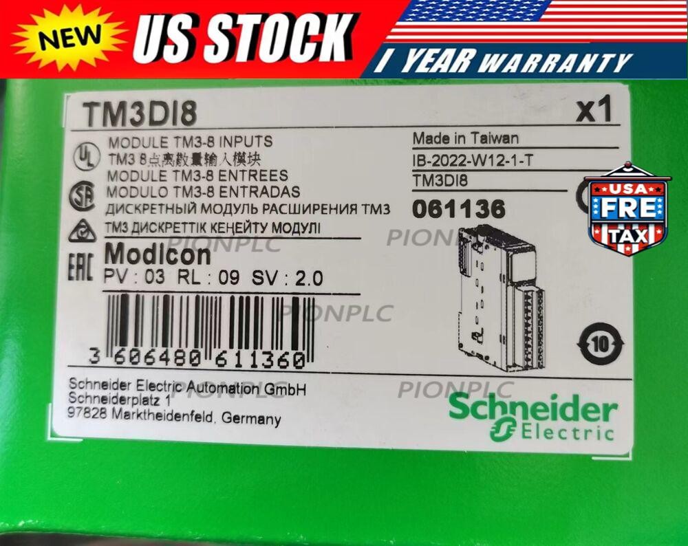 One Schneider TM3DI8 PLC Module New In Box Fast Shipping US Free TAX