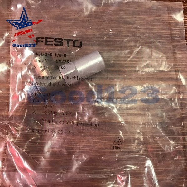 1PC New FESTO HGL-1/8-1/8-B 543253 Check Valve Free Shipping HGL1/81/8B
