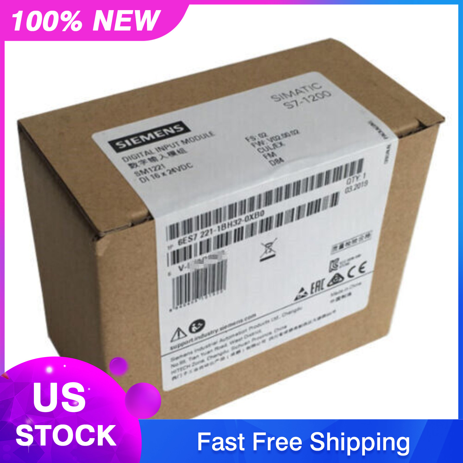 New Siemens 6ES7 221-1BH32-0XB0 6ES7221-1BH32-0XB0 S7-1200 Digital input SM 1221