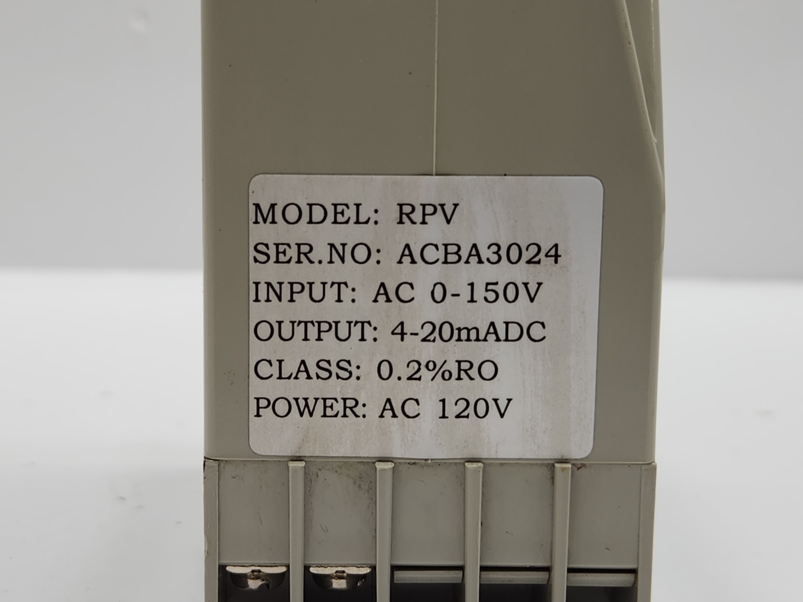 HC RPV VOLTAGE TRANSDUCER 120VAC