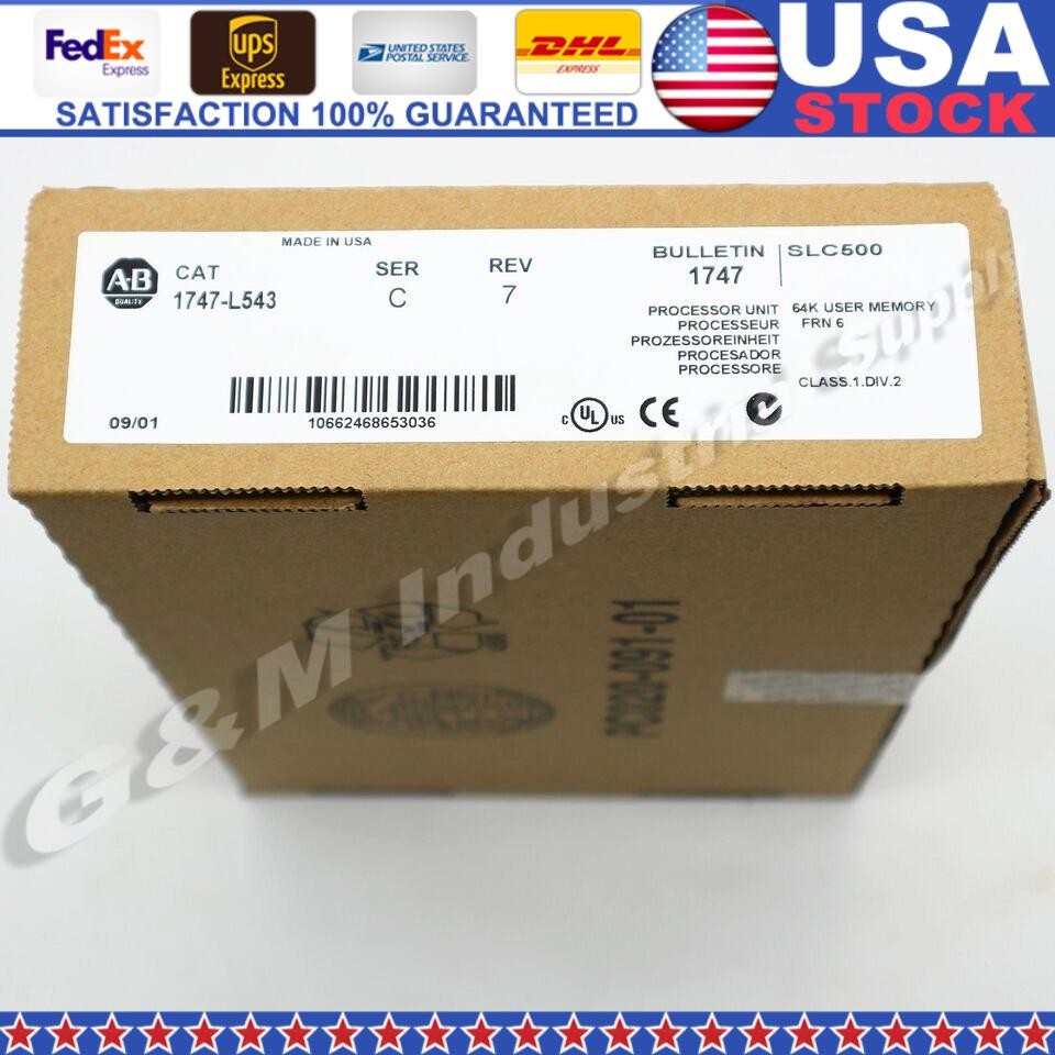 Factory Sealed AB 1747-L543 SER C SLC 500 CPU Processor Unit Module US Free Tax