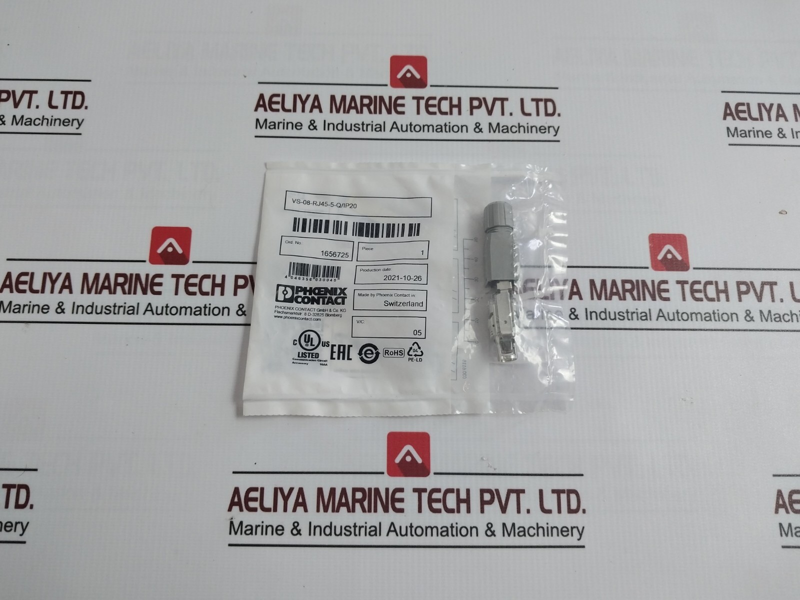 PHOENIX CONTACT VS-08-RJ45-5-Q/IP20 Ethernet Connector 1656725