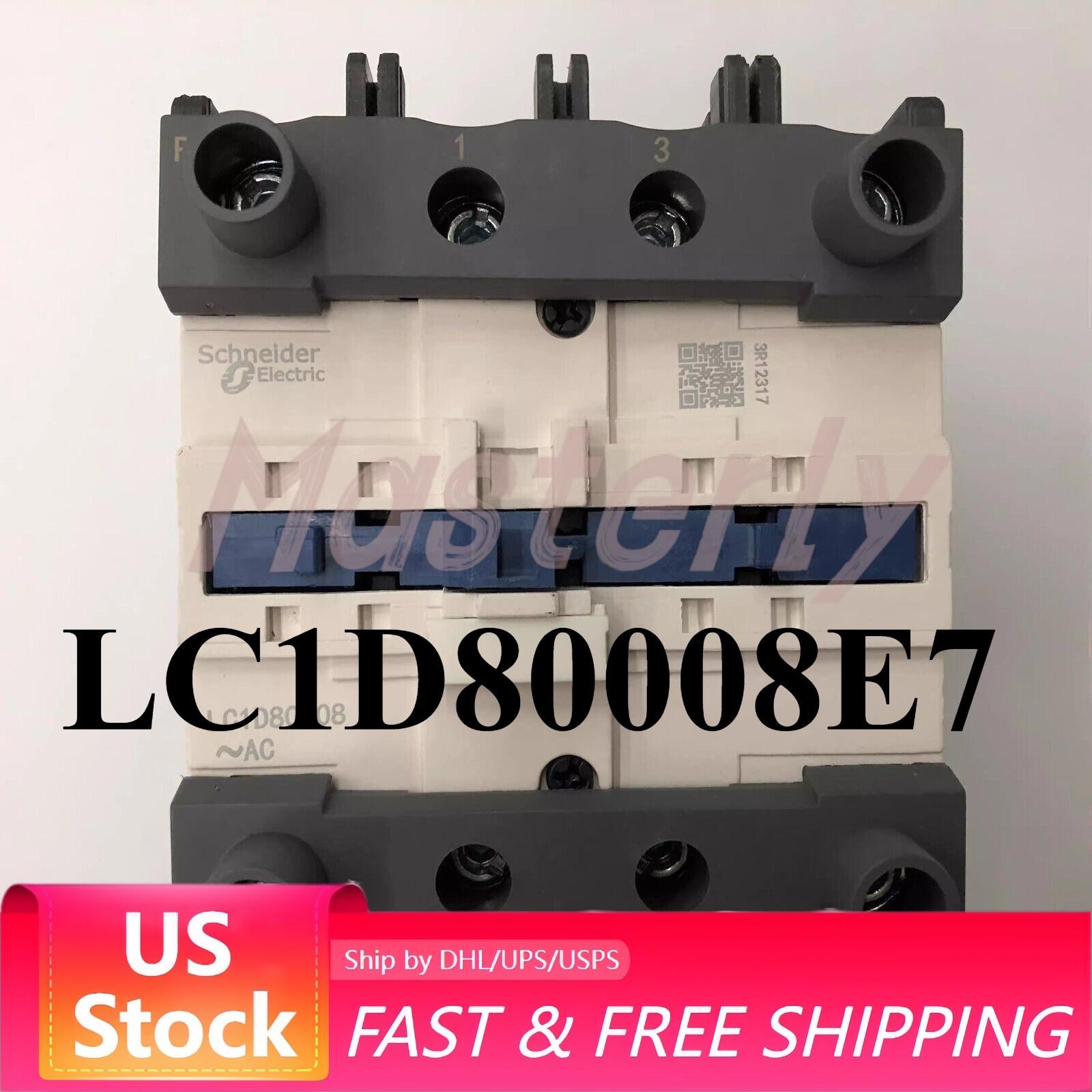 for LC1D80008E7C AC48V 2-open, 2-closed 4-pole AC contactor US Free TAX