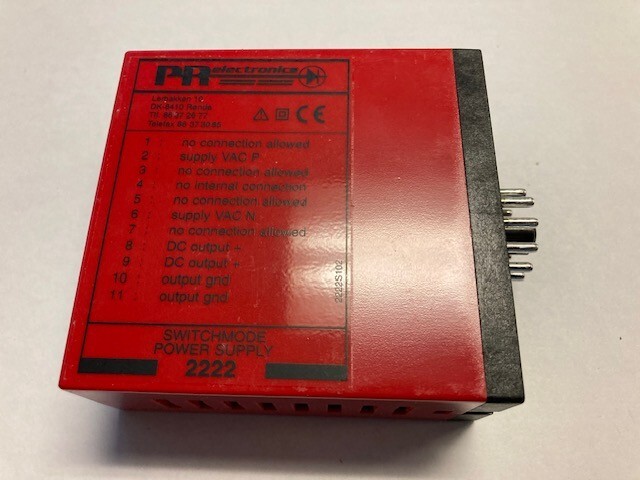 PR ELECTRONICS 2222 SWITCH MODE POWER SUPPLY 2222B1 W/ MANUAL & CASE