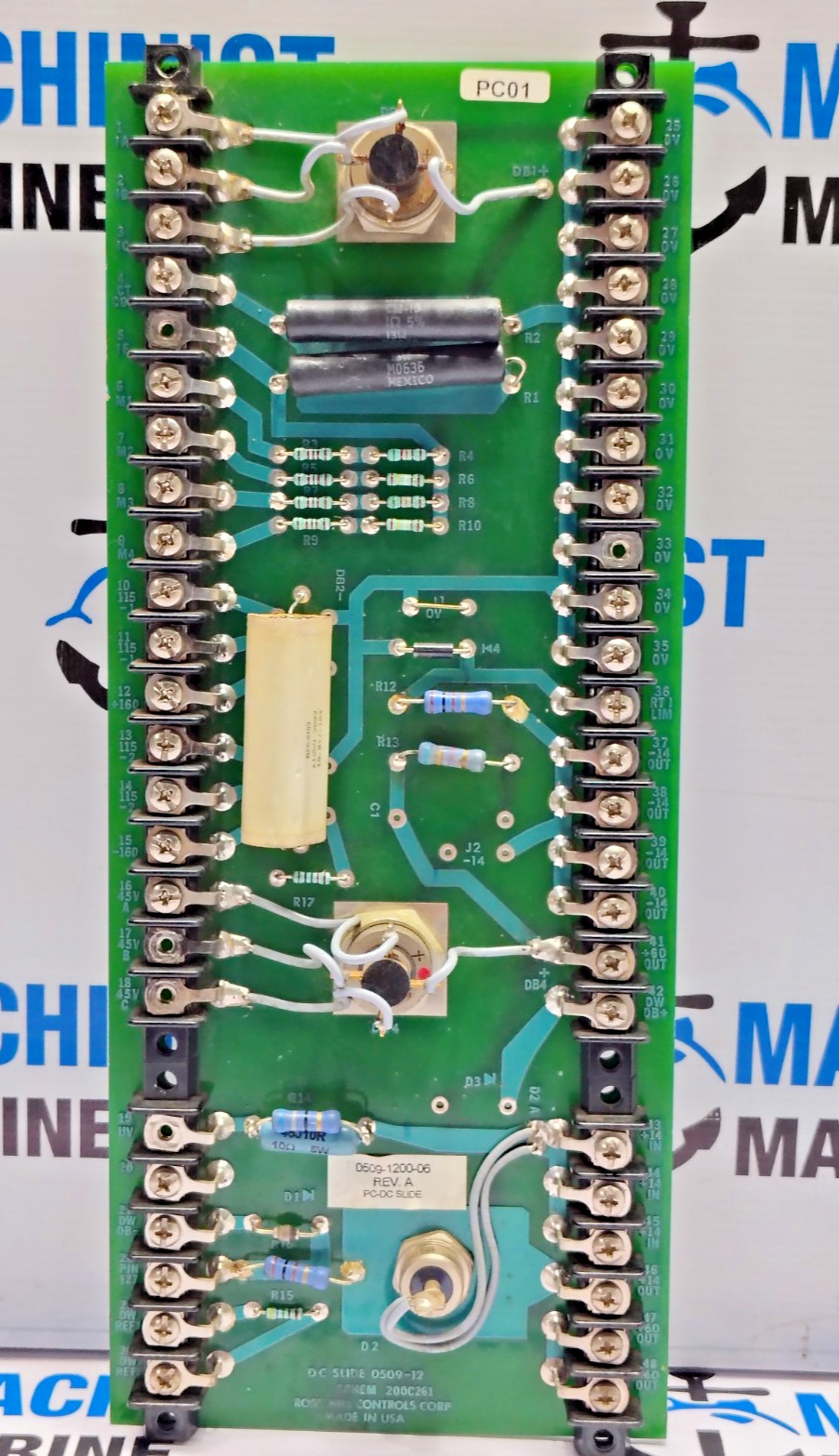 ROSS HILL CONTROLS 200C261 DC SLIDE 0508-12 PCB BOARD POWER 0509-1200-06 REV A