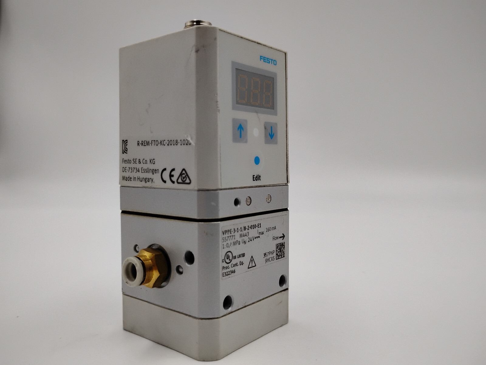 FESTO VPPE-3-1-1/8-2 Valve and Controller R-Rem-FTO-KC-2018-1020