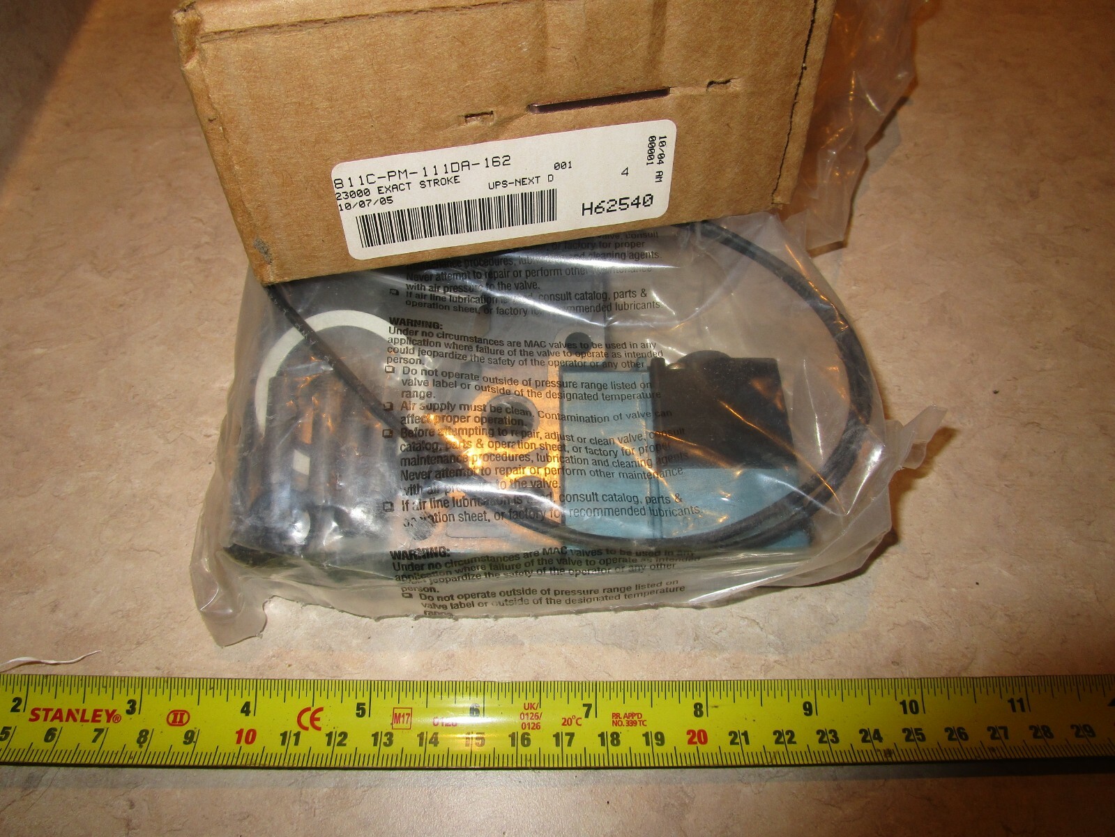 MAC VALVES 811C-PM-111DA-162 SOLENOID VALVE 800 SERIES 4-WAY 2 POSITION, C0196