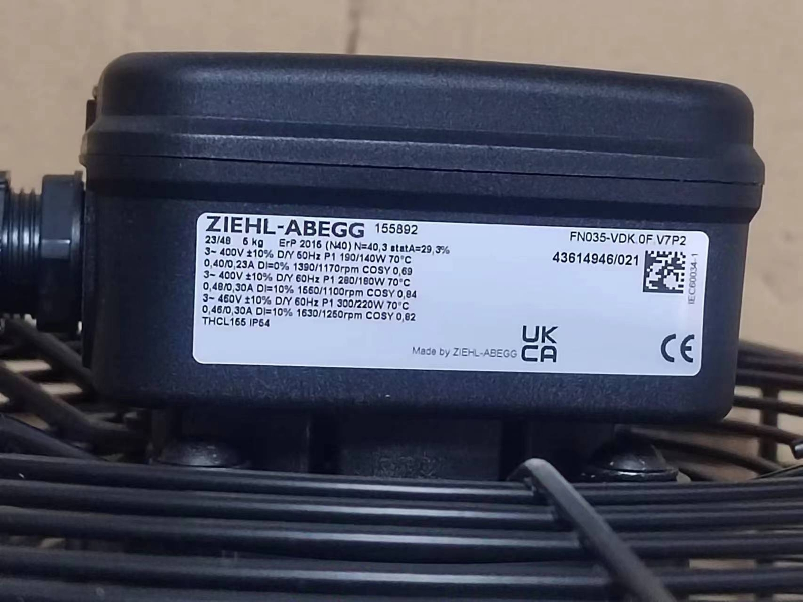 1PC New ziehl-abegg FN035-VDK.0F.V7P2 Axial-Flow Fan FN035VDK.0F.V7P2