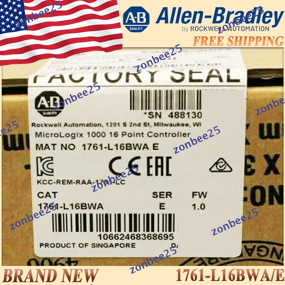 New Sealed AB 1761-L16BWA/E MicroLogix Controller 1761 L16BWA serE Free Ship US