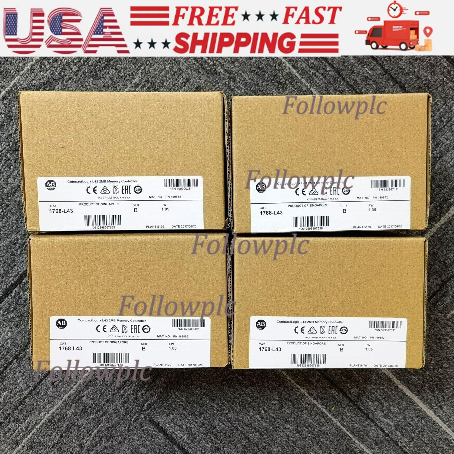 1768-L43 AB 1768L43 CompactLogix L43 Controller PLC New Sealed US Free Tax