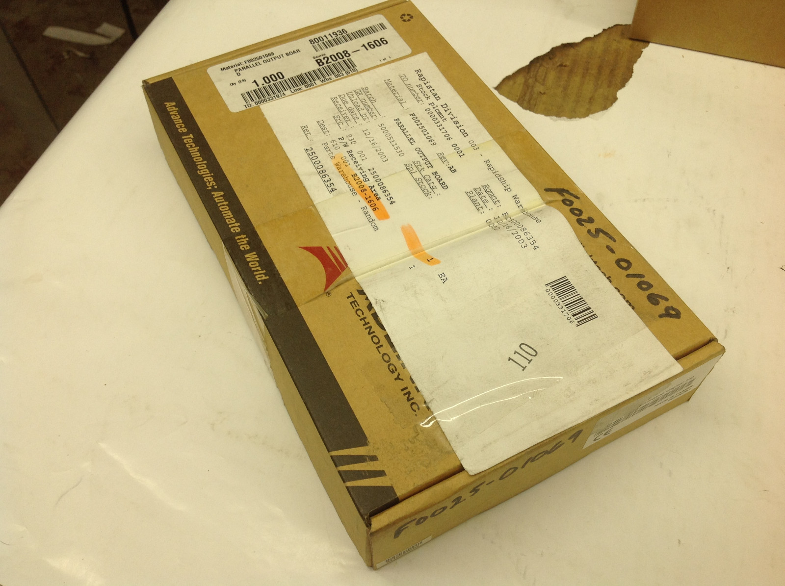 Advance Siemens F002501069, F002501067AA Parallel Output Board. NEW SURPLUS