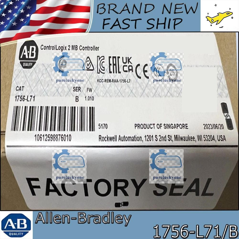 Brand New NEW PLC 1756-L71/B ControlLogix 2 MB Controller Free Shipping AB
