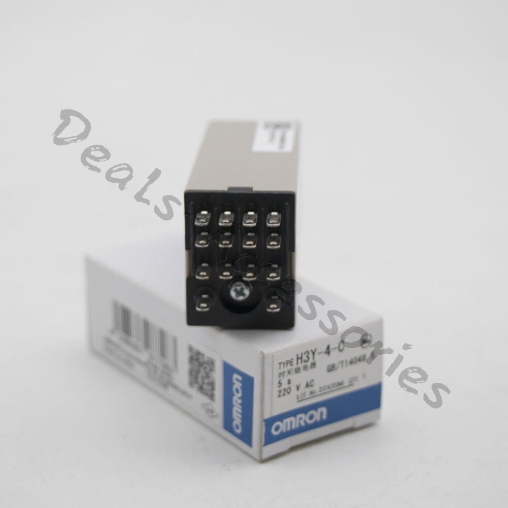 New in box OMRON H3Y-4 UPDATE H3Y-4-C 220VAC 5S TIMER TIME DELAY RELAY (1PCS)