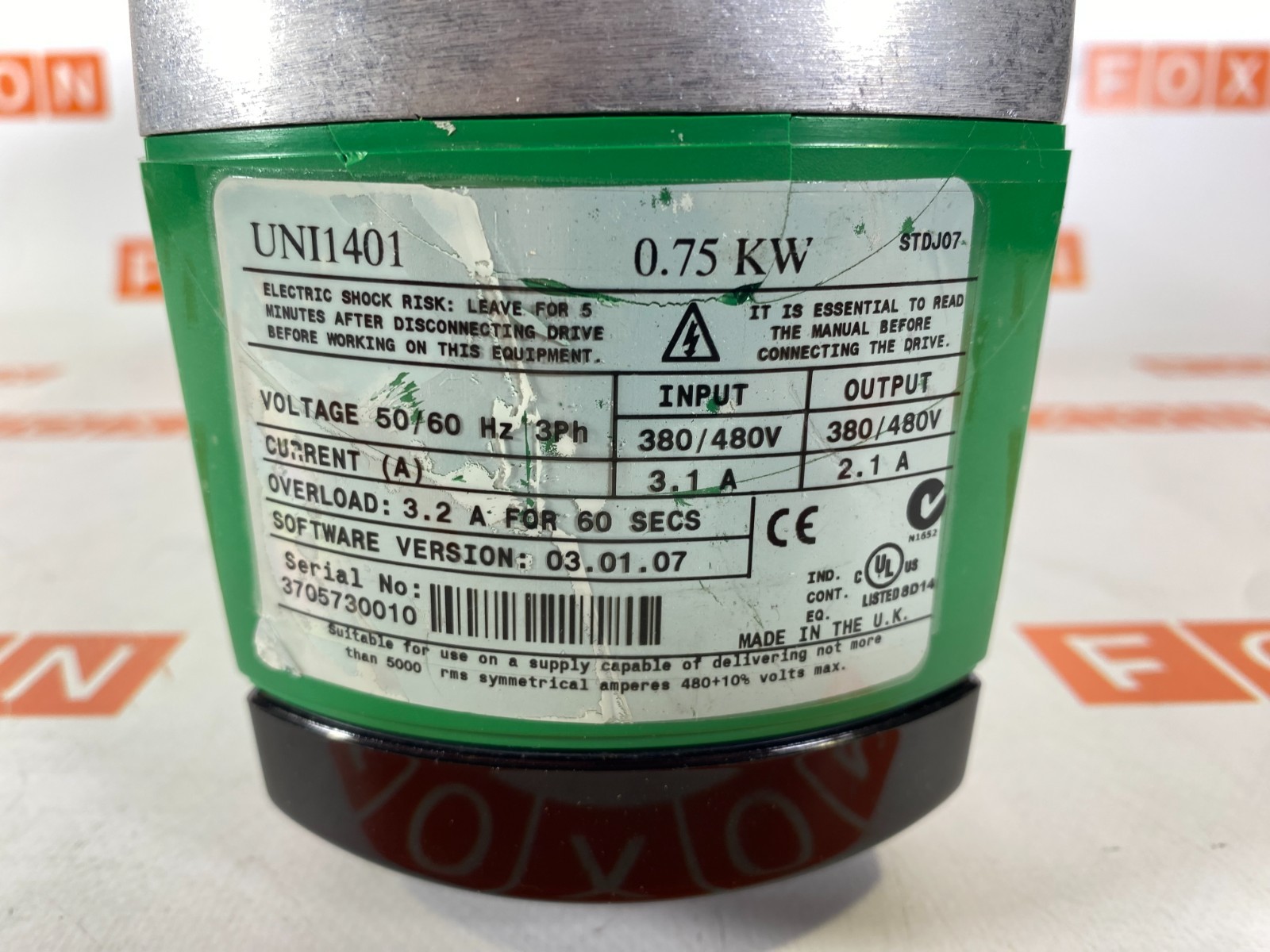 CONTROL TECHNIQUES UNI1401 UNIDRIVE 0.75 KW – USED