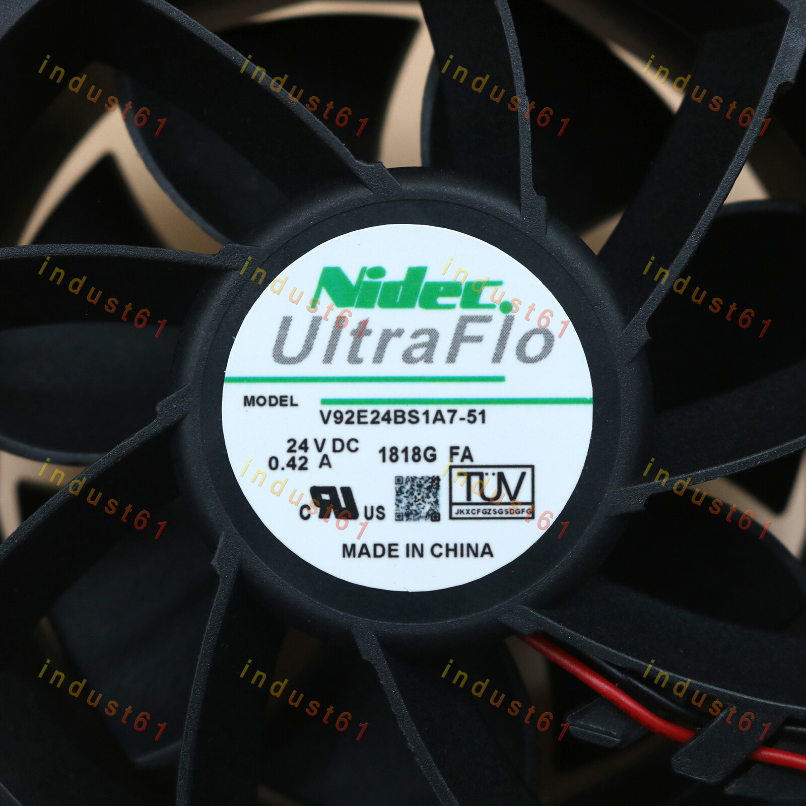 New Nidec V92E24BS1A7-51 9cm 9238 24V0.42A Inverter Cooling Fan Free Shipping
