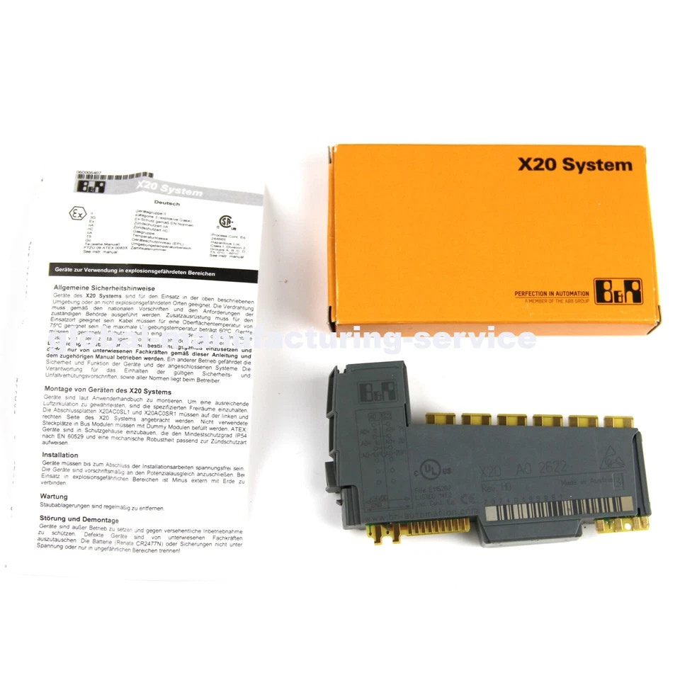 One Brand New B&R X20AO2622 Analog Output Module – US Stock