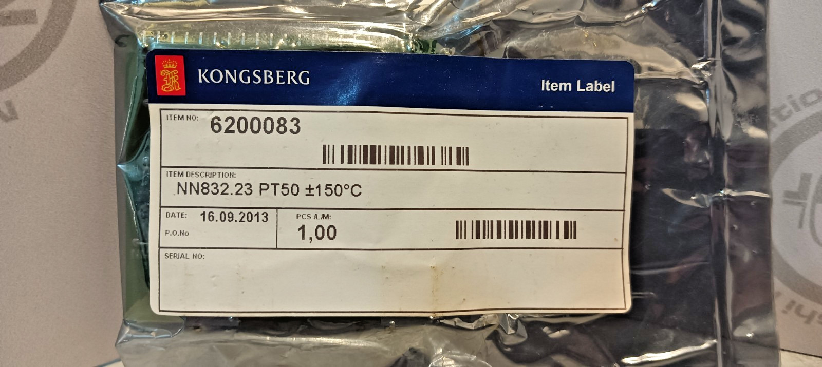 Kongsberg 6200083 NN832.23 PT50 ±150°C PCB SSU 8810 NOR Control New SHIP SPARE