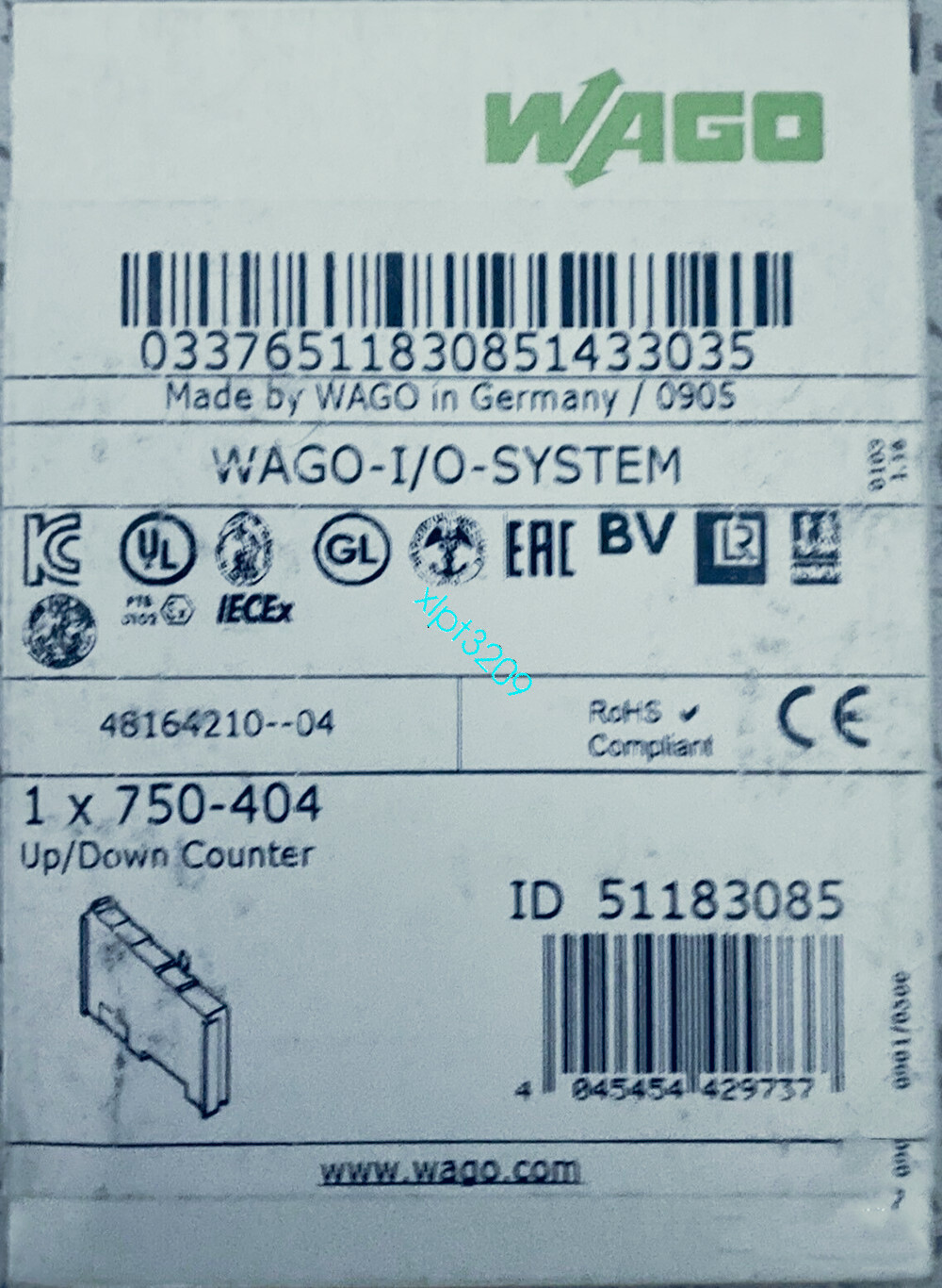 1PC NEW WAGO PLC module 750-404 FedEx or DHL