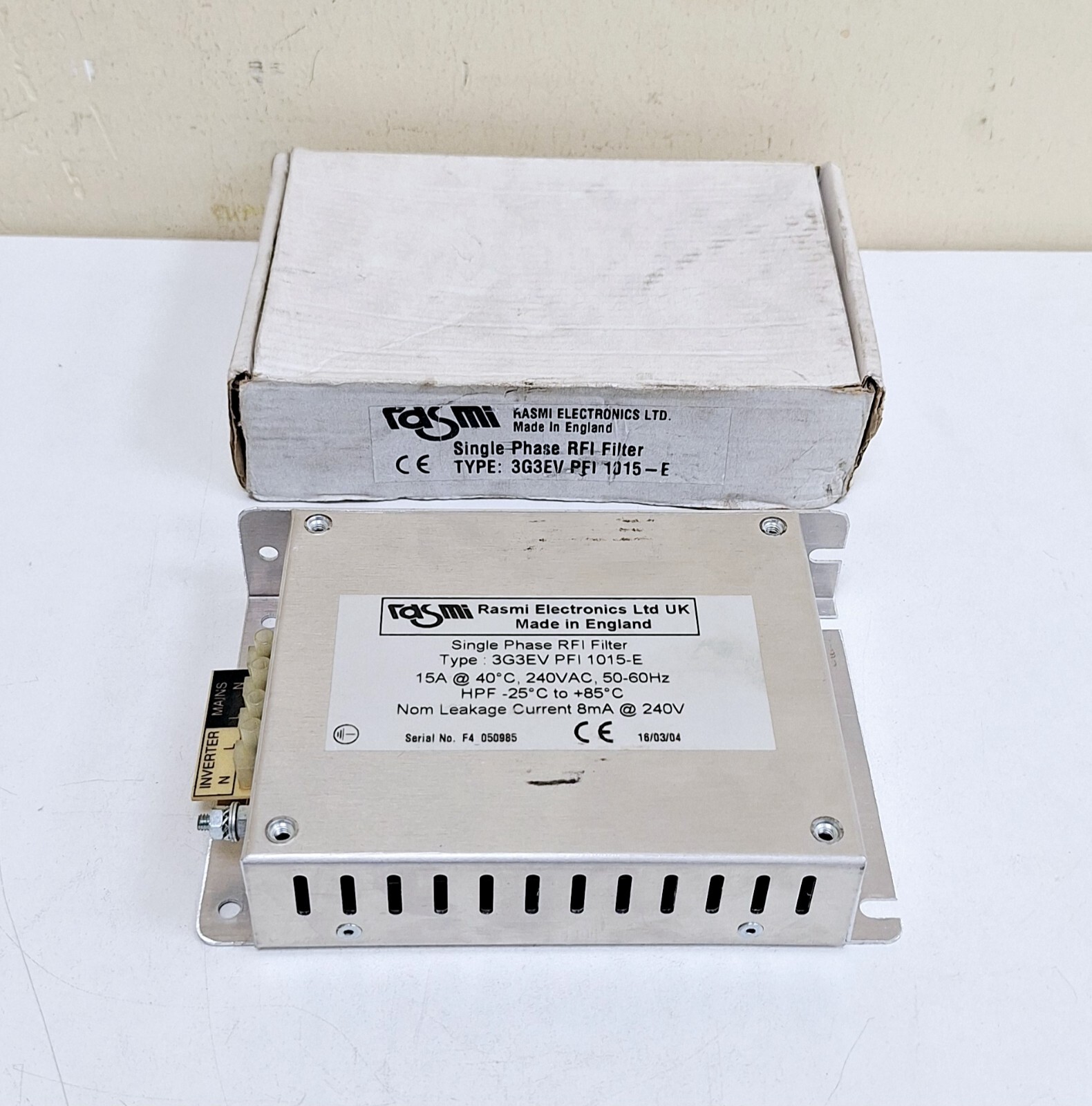 Rasmi Electronics 3G3EV PFI 1015-E Single Phase RFI Filter