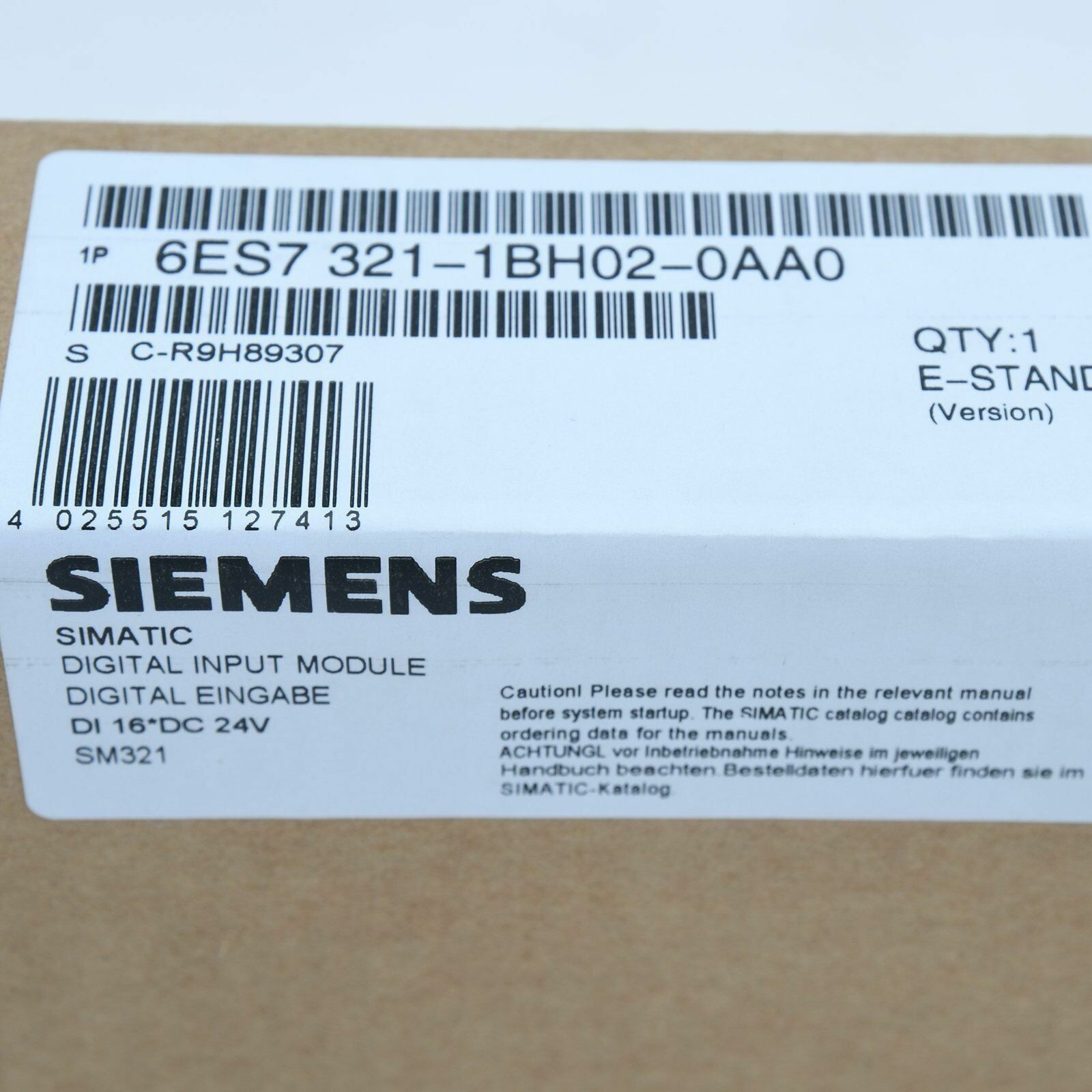 SIEMENS 6ES7 321-1BH02-0AA0 Input Module New One 6ES7321-1BH02-0AA0