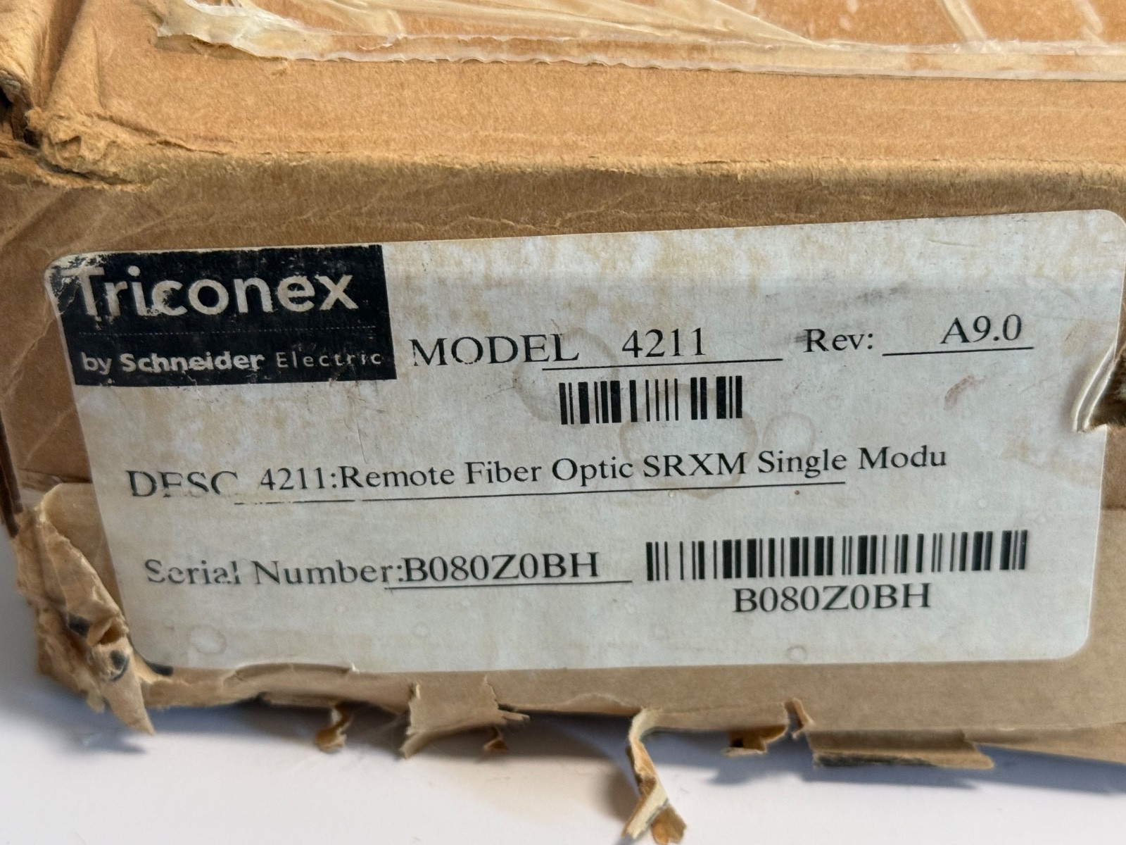 Triconex 4211 Remote Fiber Optic SRXM Module REV A9