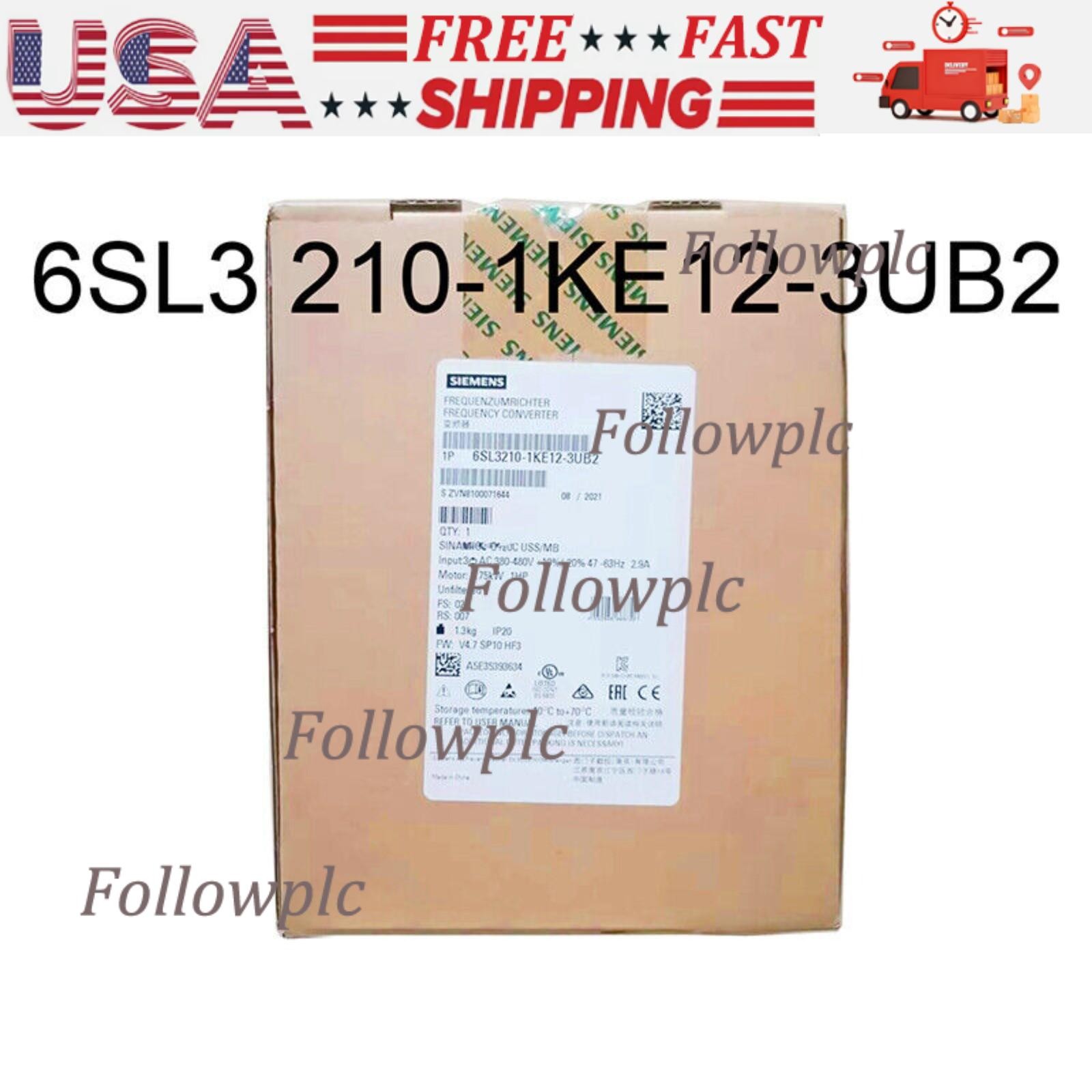 New Siemens 6SL3210-1KE12-3UB2 G120C RATED POWER 0,75KW 6SL3 210-1KE12-3UB2