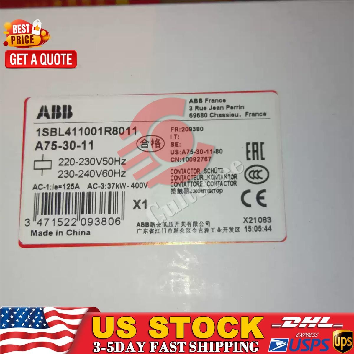 A75-30-11 1PCS NEW ABB A75-30-11 AC220V Contactor Fast Shipping