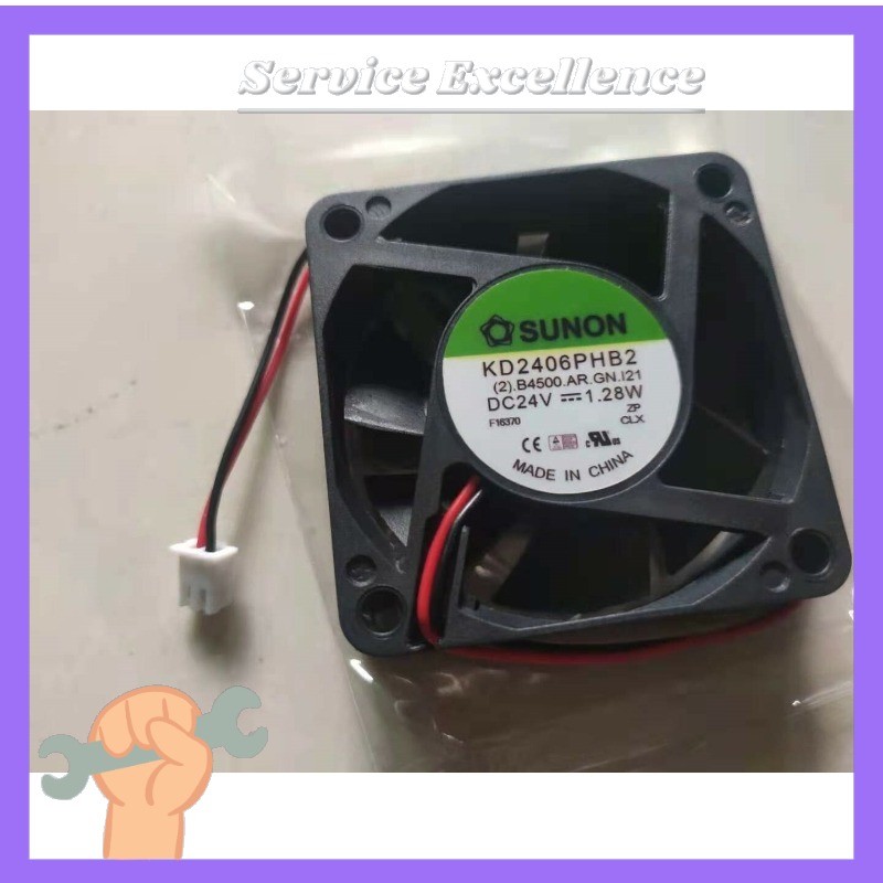 KD2406PHB2 1 PCS Brand SUNON Fan DC 24V 1.28W 60*60*15MM 2-Pin Fast Shipping