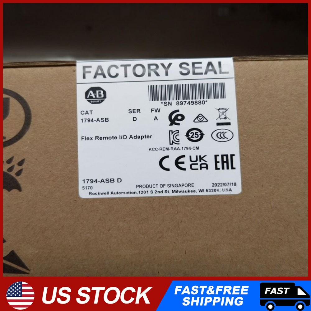 New Original Sealed AB 1794-ASB SER D Flex Remote I/O Adapter 1794ASB AB