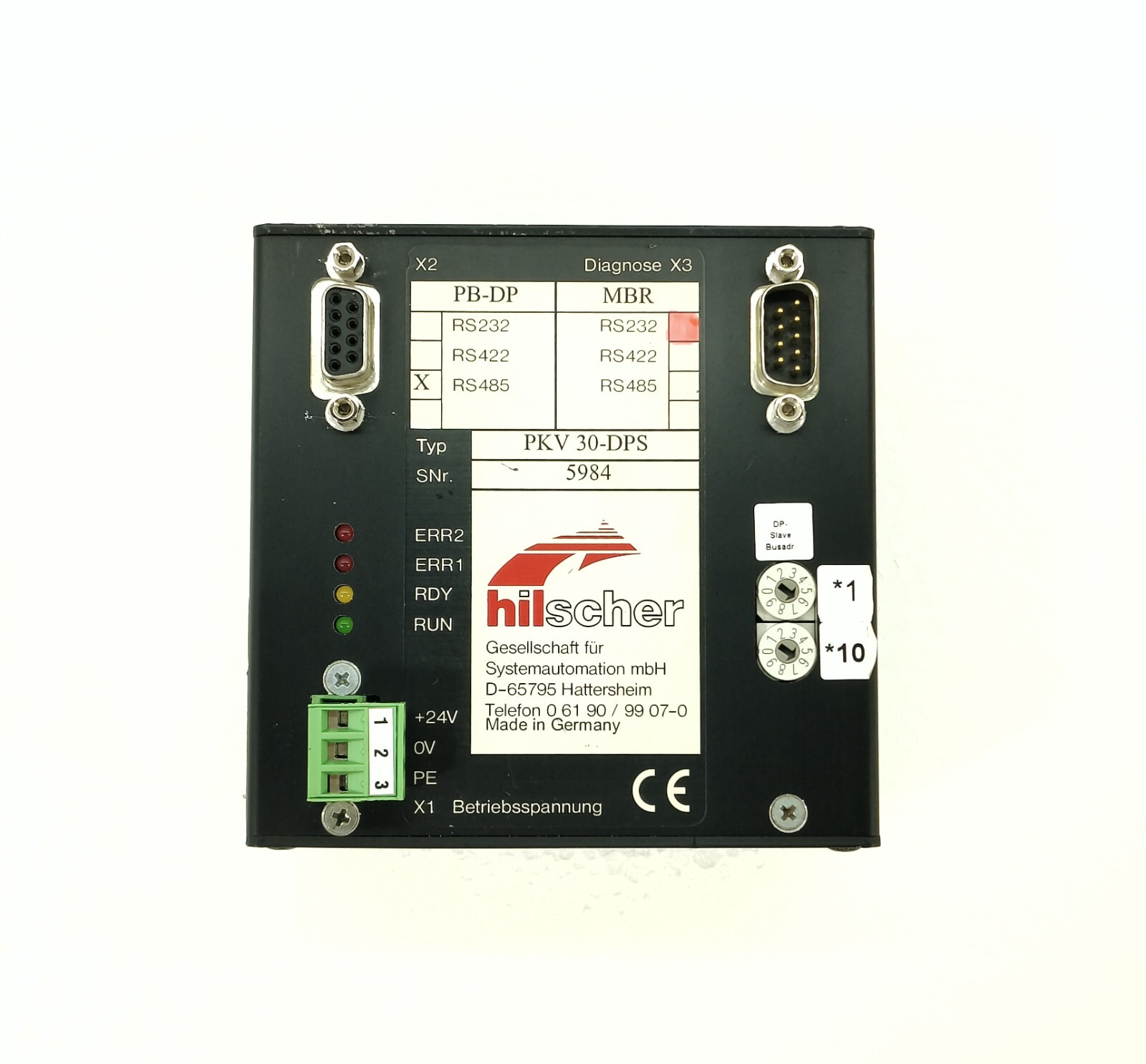HILSCHER PKV 30-DPS PROTOCOL CONVERTER FOR PROFIBUS-DP SLAVE