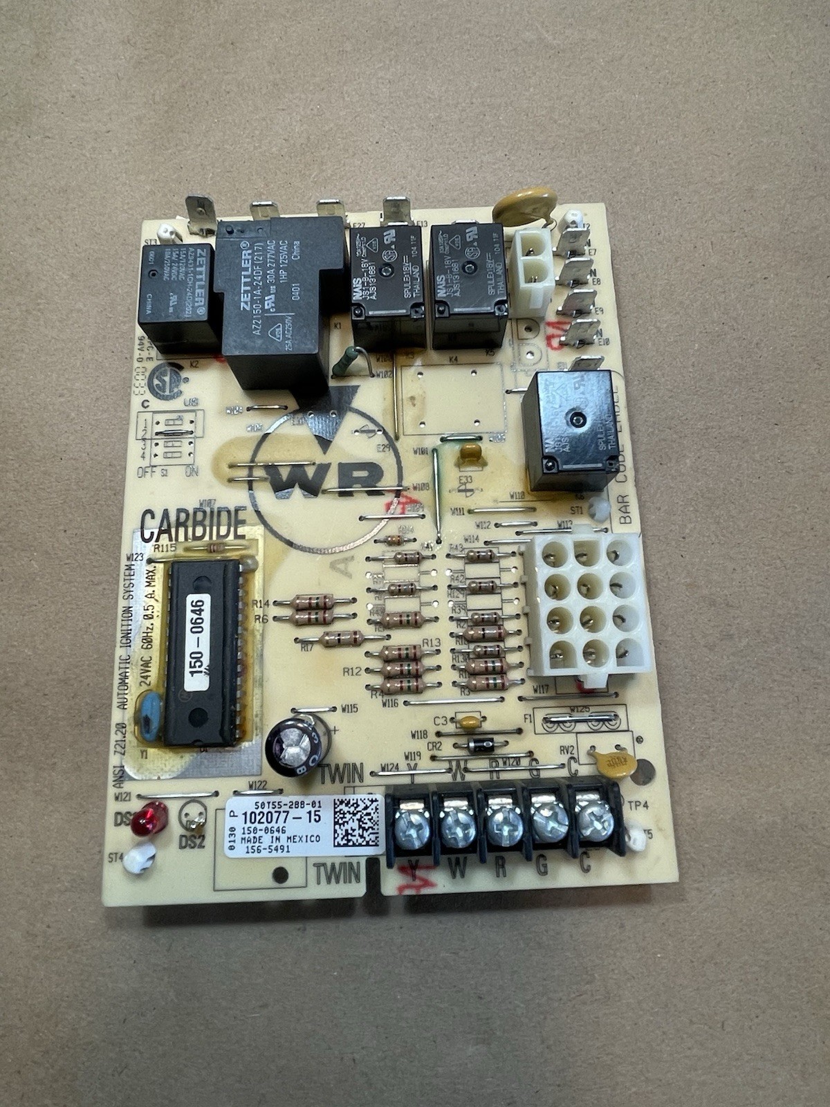 White Rodgers 50T55-288-01 Furnace Control Circuit Board 102077-15 – Clean