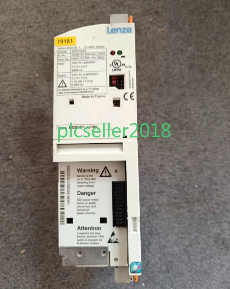 1PC USED LENZE E82EV751-4C200 SERVO INVERTER E82EV751K4C200