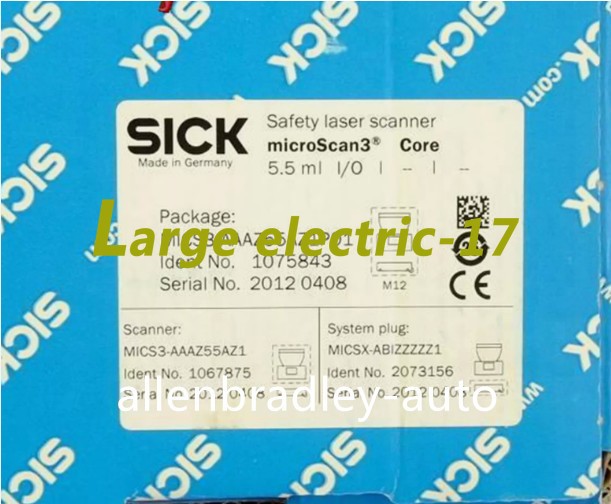 MICS3-AAAZ55AZ1P01 SAFETY LASER SCANNER New MICS3-AAAZ55AZ1P01