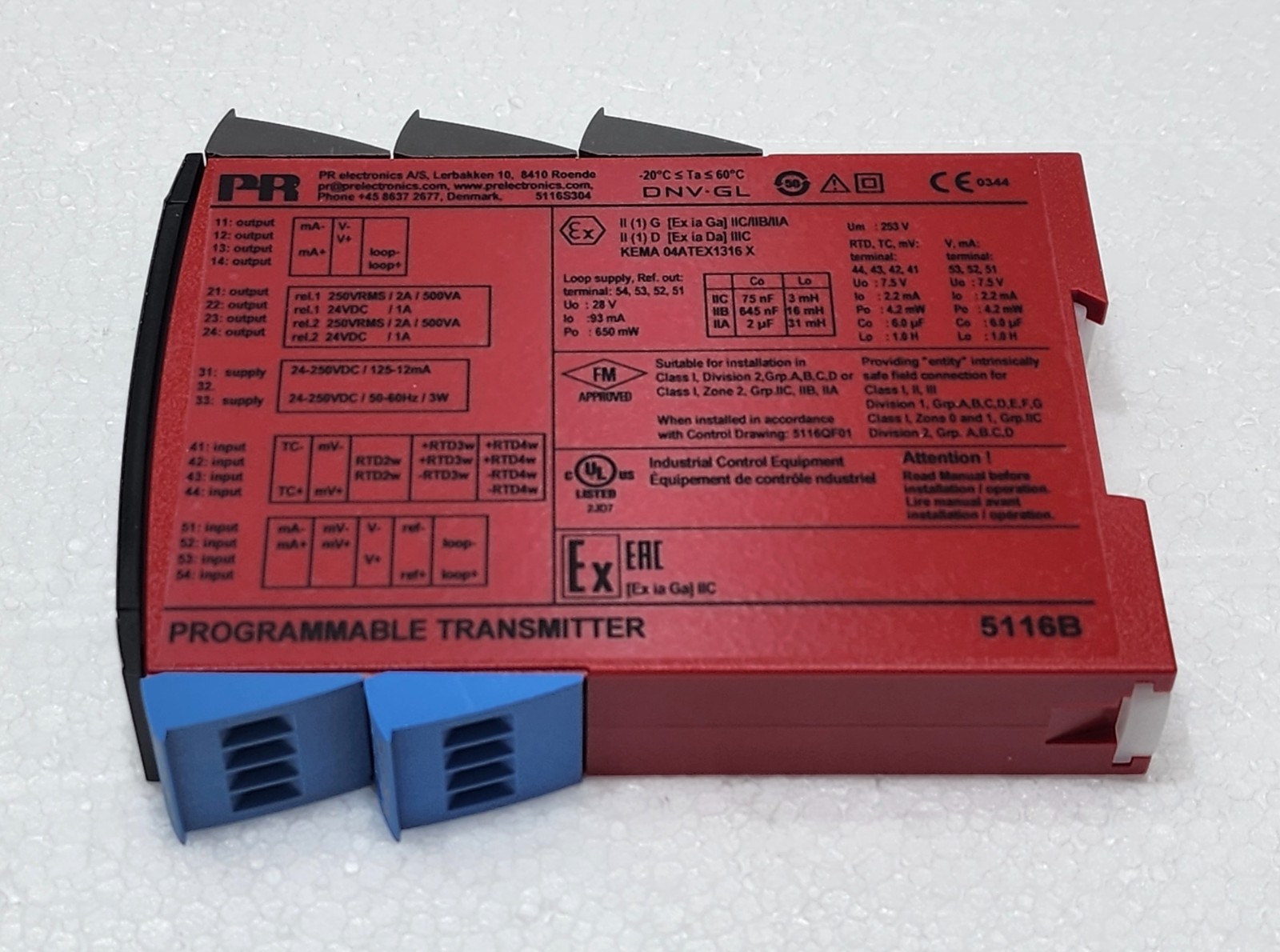PR Electronics 5116B Ex Programmable Transmitter